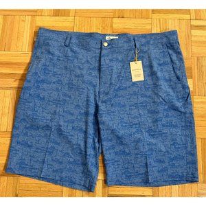 New Peter Millar Shackleford Performance Hybrid Golf Shorts Men 42 Sailing Print